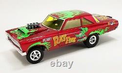1965 Plymouth Awb Big Daddy Rat Fink Red Drag Race Voiture 118 Acme A1806508 Gmp