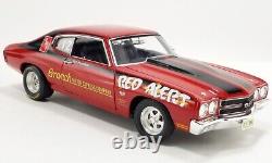 1970 Alerte Rouge Chevelle Drag Car 1:18 Échelle Moulé Sous Pression Tout Neuf Sortie