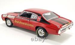 1970 Alerte Rouge Chevelle Drag Car 1:18 Échelle Moulé Sous Pression Tout Neuf Sortie