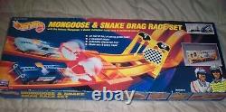1993 Vintage Hot Wheels Mongoose & Snake Drag Race Set Neuf