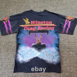 1994 Single Stitch Nhra T-shirt Drag Racing Toute L'imprimé Arbre Lumineux Winston