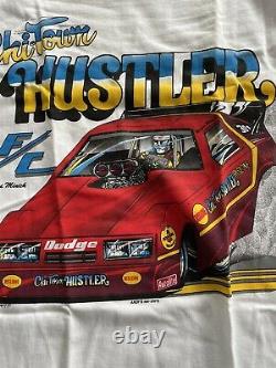 (2) Vintage Chi-town Hustler Nhra Drag Race Racing Funny Car T-shirt Petit Nos