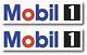 2x Autocollant Décalcomanie Mobil 1 Oil Racing En Vinyle Pour Fenêtre De Véhicule, Mur De Voiture Et Course Drag
