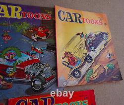 5 Dessins Animés Vintage Auto-toons Drag Racing Hot Rod Magazine 1967 & 1968