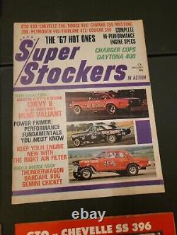 7 Vtg Super Stockers In Action Magazine Lot Janvier 1964 65 66 67 Drag Racing