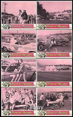 Affiches de cinéma originales de cartes de lobby STOCK CAR AUTO RACING 1967 au NASHVILLE SPEEDWAY