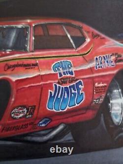 Arnie Le fermier Beswick'69 GTO Super Judge Funny Car Art original de course de dragsters