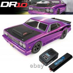 Associé 70028c Dr10 1/10 2wd Brushless Drag Race Car Rtr Purple Avec Batt/chrgr