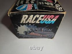 Boîte d'affichage de pack de cartes de voitures de dragster de course Ahra USA 1972 Fleer
