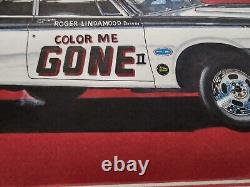 COLOR ME GONE II'64 Dodge 330 Drag Racing Car Dessin d'Art Original par Frederick