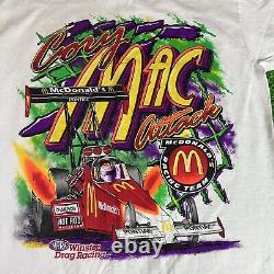 Chemise Vintage Cory Mac Drag Racing McDonalds Team NHRA USA Tee Sz Large