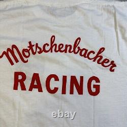 Chemise de course VTG des années 1960 Tag Sz M DS Motschenbacher Racing True Vintage