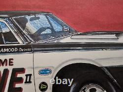 Colorie-moi parti II - Dessin original de l'art de la voiture de course Dodge 330 de 1964 par Frederick.