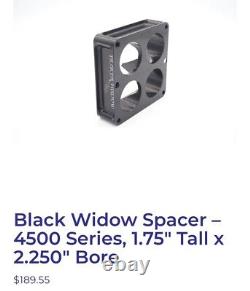 Conception avancée de produits APD Black Widow Carb Spacer Drag Racing Race Car NEW    <br/> 

 <br/>(Note: the translation provided is a literal translation and may not fully convey the intended meaning in French)