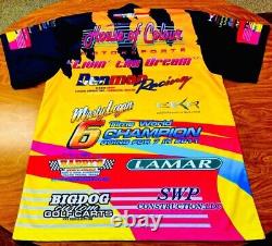 Course de bateaux de dragsters NHRA Marty Logan HYDRO RACING RACE WORN Crew XL Shirt Jersey NITRO
