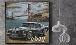Drag Racing Paintings Original 3-d Artwork Metal On Metal Oli Painting De