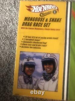 Ensemble de course de dragsters Hot Wheels Classics Mongoose & Snake dans sa boîte d'origine non ouverte