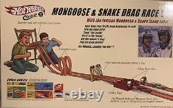 Ensemble de course de dragsters Vintage Hot Wheels Mongoose & Snake, voitures amusantes, scellé dans une boîte.