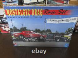 Ensemble de course nostalgique AMT Model King Drag Race Ford Bronco Mercury Cougar scellé 1/25