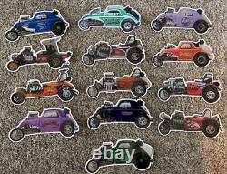 Ensemble de voitures anciennes Nhra Vintage 42 Top Fuel, Gassers, Fuel Altereds, Exhibition Stickers