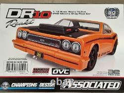 Équipe Associée Dr10 Rtr Brushless Drag Race Car Orange Avec 2,4ghz Radio & DVC Nouveau