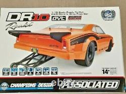 Équipe Associée Dr10 Rtr Drag Race Car Combo Orange Avec Batterie Et Chargeur 70025c