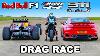 F1 Voiture V Bmw M1000 Rr Superbike V 911 Turbo S Drag Race