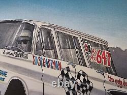 Fast Eddie Schartman 1964 Mercury Comet Original Art Artwork Drag Racing Car<br/>
	<br/> Vite Eddie Schartman 1964 Mercury Comet Art Original Artwork Drag Racing Car