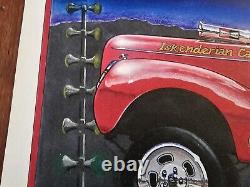 Grand John Mazmanian 1941 Willys Gasser Dessin d'art Drag Racing Artwork Frederick