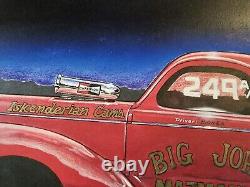 Grand John Mazmanian 1941 Willys Gasser Dessin d'art Drag Racing Artwork Frederick