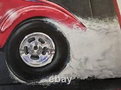 Grand John Mazmanian 1941 Willys Gasser Dessin d'art Drag Racing Artwork Frederick