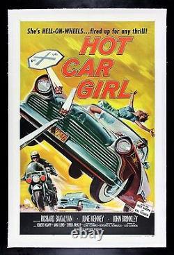 Hot Car Girl Cinemasterpieces 1958 Auto Drag Racing Bad Original Movie Poster