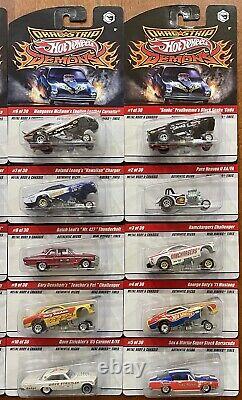 Hot Wheels 2008 Drag Strip Demons, Ensemble Complet de 30 Voitures, Comme Neuf avec des Numéros Supplémentaires #1, 9, 29