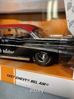 Jada Bigtime Muscle 1957 Chevy Bel Air Black Veuve 124 Htf Tubbed Drag Car Rare