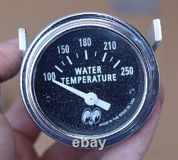 Jauge de température de l'eau de la lune vintage 250 pour tableau de bord de voiture de course à grande vitesse.