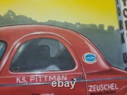 KS Pittman 1941 Willys Gasser Dessin Original Drag Racing Art Frederick Artwork