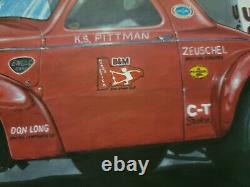 KS Pittman 1941 Willys Gasser Dessin Original Drag Racing Art Frederick Artwork