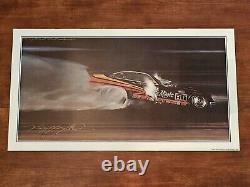 'Kenny Youngblood - Affiche d'art SIGNÉE Black Magic Funny Car 1976 - Expérience de vitesse'