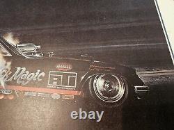'Kenny Youngblood - Affiche d'art SIGNÉE Black Magic Funny Car 1976 - Expérience de vitesse'