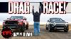 Le Premier Ram Trx Vs Rivian R1t Drag Race Est Le T Rex Enfin En Descente