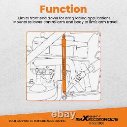 Limitateurs de déplacement tubulaires avant pour voiture de drag racing pour une utilisation universelle