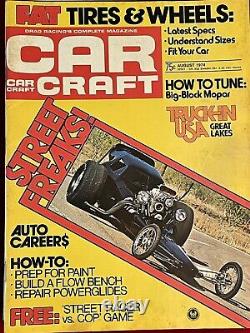 Lot de 37 numéros du magazine Vintage Car Craft Drag Racing des années 1970 Belle