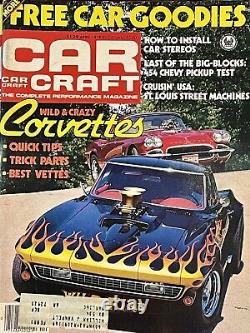 Lot de 37 numéros du magazine Vintage Car Craft Drag Racing des années 1970 Belle