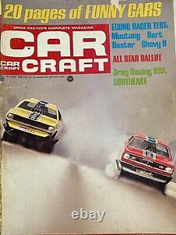 Lot de 37 numéros du magazine Vintage Car Craft Drag Racing des années 1970 Belle