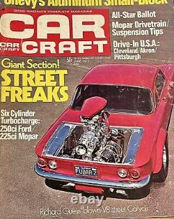 Lot de 37 numéros du magazine Vintage Car Craft Drag Racing des années 1970 Belle