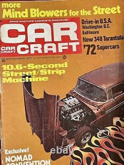 Lot de 37 numéros du magazine Vintage Car Craft Drag Racing des années 1970 Belle