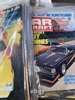 Lot de 90+ magazines Car Craft de drag racing de 1963 à 1978