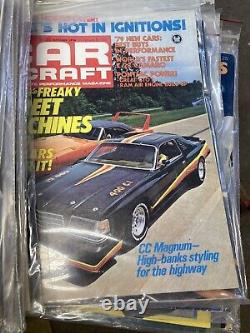 Lot de 90+ magazines Car Craft de drag racing de 1963 à 1978