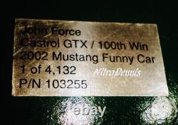 NHRA JOHN Force Brut FORCE 116 Action Voiture de course NITRO Funny Car Diecast 100 VICTOIRES Drag Racing