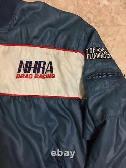 National Drag Car Racing Bomber Jacket Championnat Nhra Sport Service Moyen